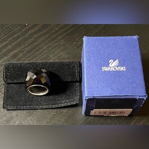 Swarovski Nirvana Ring Jet Black Size 55
